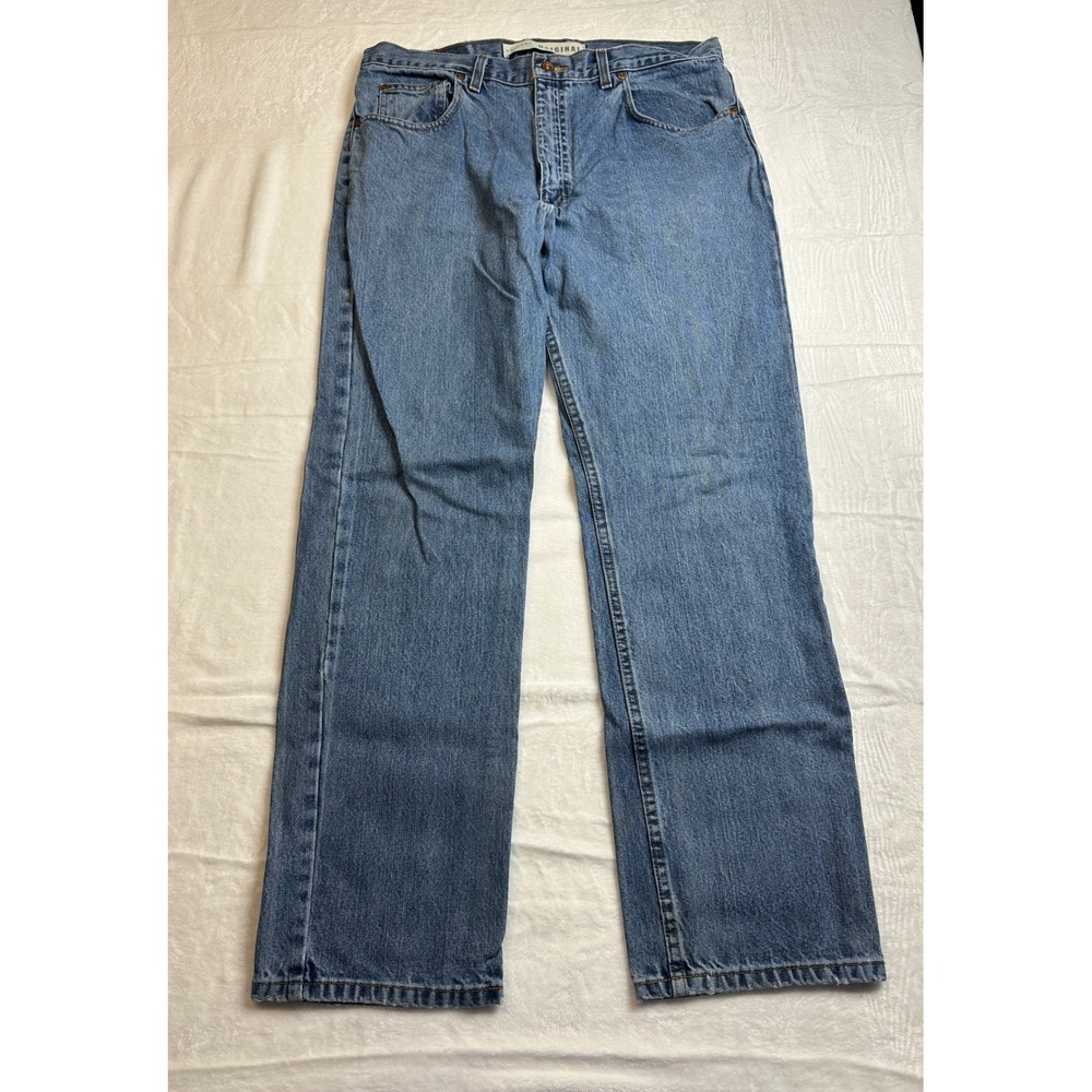 Arizona Original Straight Leg Jeans Mens 36x31 Medium Wash Blue Denim Classic